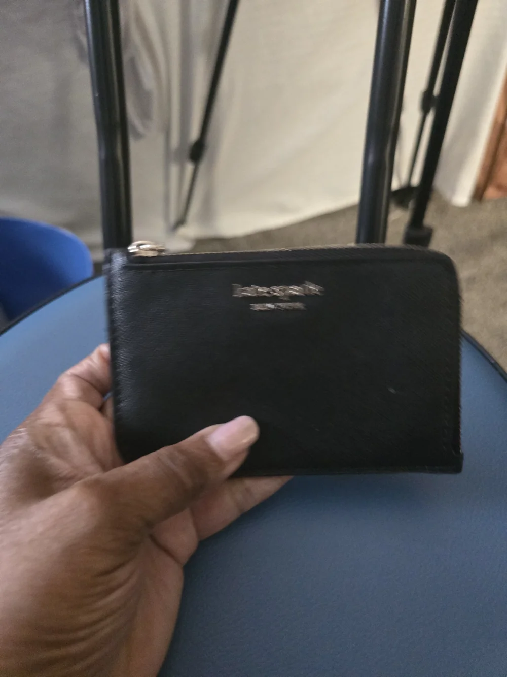 kate spade Black Zip Card Wallet